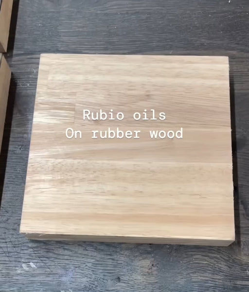 Green Tin Oils on Rubber Wood